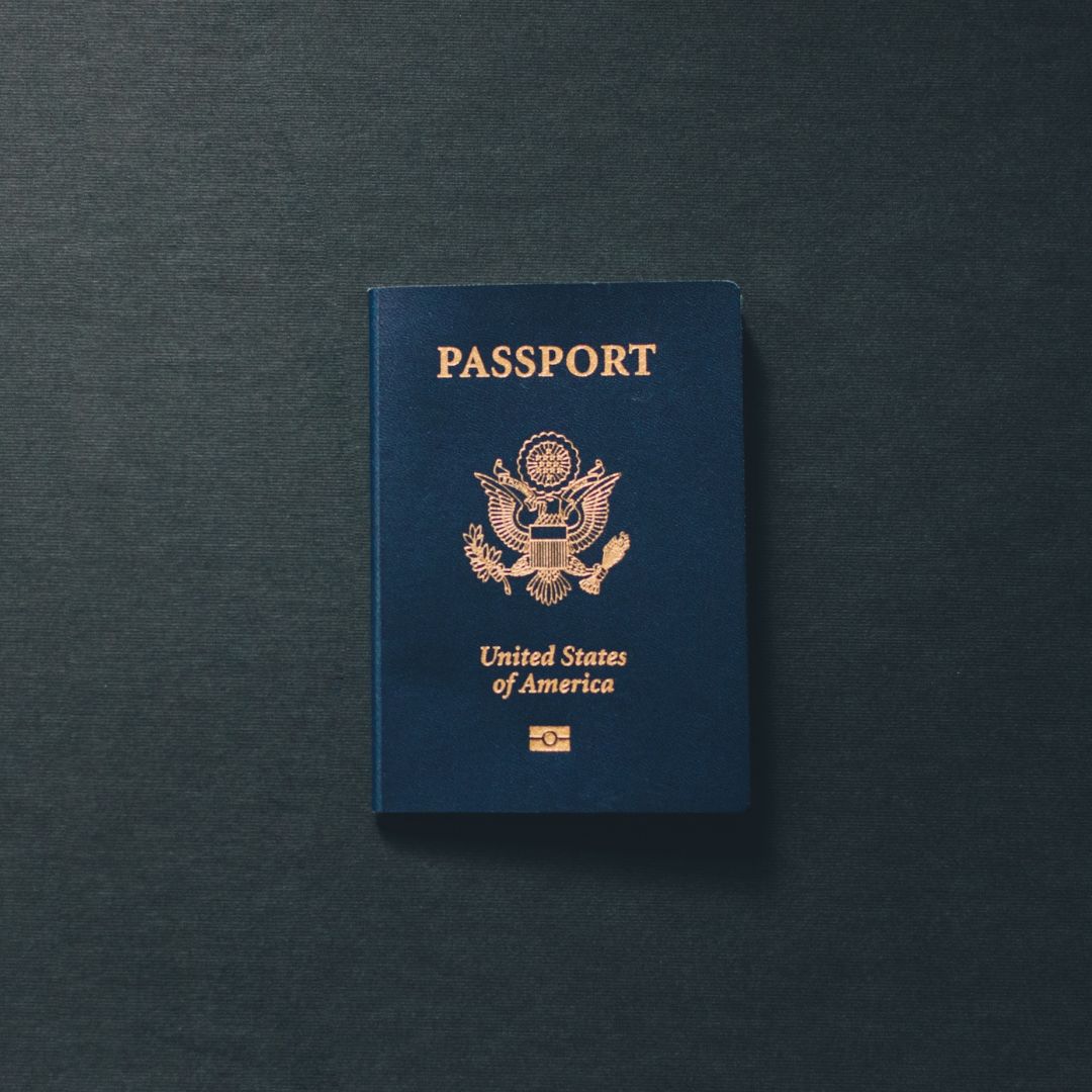 a passport on a table